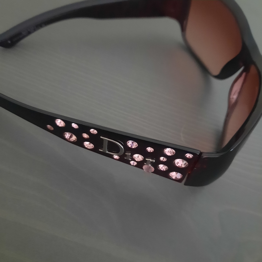 Dior Pink Rhinestone Sunglasses - Picture 5 of 10